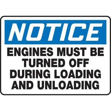 OSHA NOTICE SAFETY SIGN ENGINES MTKC810VS